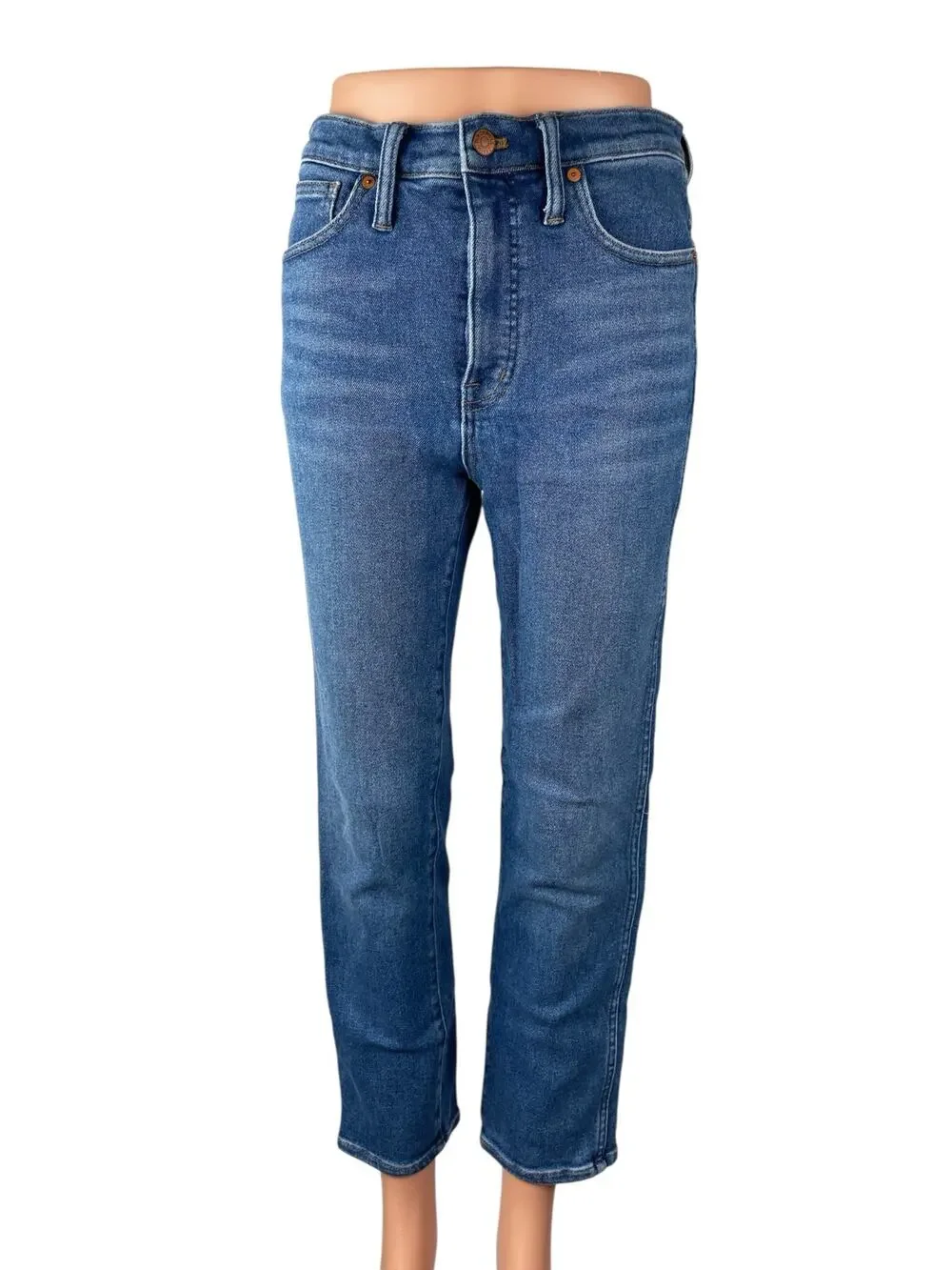 Madewell Stovepipe Women's Blue High Waisted Straight Mom Denim Jeans Pants 27